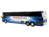 MCI D4520 Commuter Coach Bus "Jefferson Lines" White with Blue Graphics "The Bus & Motorcoach Collection" Limited Edition to 504 pieces Worldwide 1/87 (HO) Scale Diecast Model by Iconic Replicas
