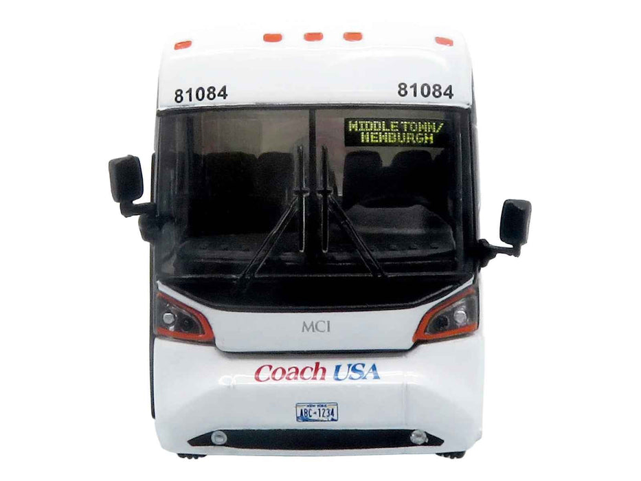 MCI D4520 Commuter Coach Bus "Coach USA" White with Blue and Red Stripes "The Bus & Motorcoach Collection" Limited Edition to 504 pieces Worldwide 1/87 (HO) Scale Diecast Model by Iconic Replicas