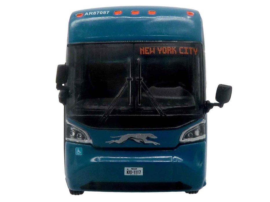 MCI D4520 Commuter Coach Bus "Greyhound Lines" Blue with Light Blue Stripes "The Bus & Motorcoach Collection" Limited Edition to 504 pieces Worldwide 1/87 (HO) Scale Diecast Model by Iconic Replicas
