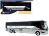 Prevost H3-45 Coach Bus "Greyhound Scenicruiser Service" White and Raw Metal "The Bus & Motorcoach Collection" Limited Edition to 504 pieces Worldwide 1/87 (HO) Scale Diecast Model by Iconic Replicas