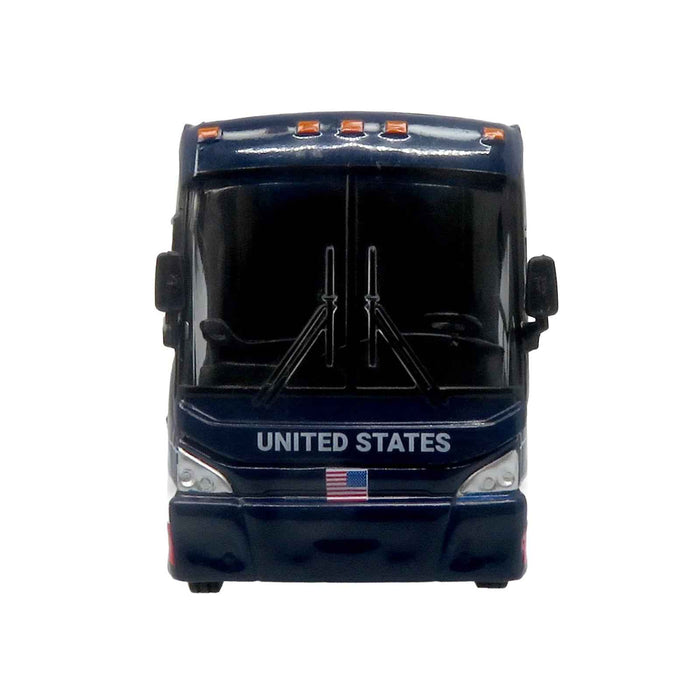 MCI J4500 Coach Bus "United States National Soccer Team" Dark Blue with Graphics "International Federation of the Global Game" Series Limited Edition to 504 pieces Worldwide 1/87 (HO) Diecast Model by Iconic Replicas