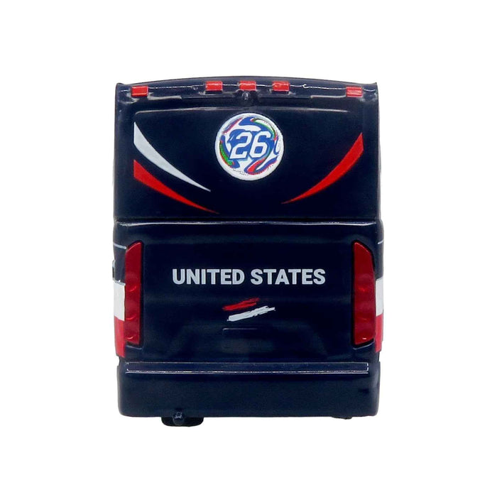 MCI J4500 Coach Bus "United States National Soccer Team" Dark Blue with Graphics "International Federation of the Global Game" Series Limited Edition to 504 pieces Worldwide 1/87 (HO) Diecast Model by Iconic Replicas