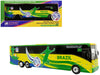 Van Hool CX-45 Coach Bus "Brazil National Football Team" Yellow and Green with Graphics "International Federation of the Global Game" Series Limited Edition to 504 pieces Worldwide 1/87 (HO) Diecast Model by Iconic Replicas