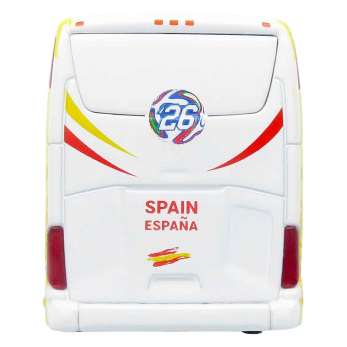 Daimler Tourrider Coach Bus "Spain National Football Team" Yellow with Graphics "International Federation of the Global Game" Series Limited Edition to 504 pieces Worldwide 1/87 (HO) Diecast Model by Iconic Replicas