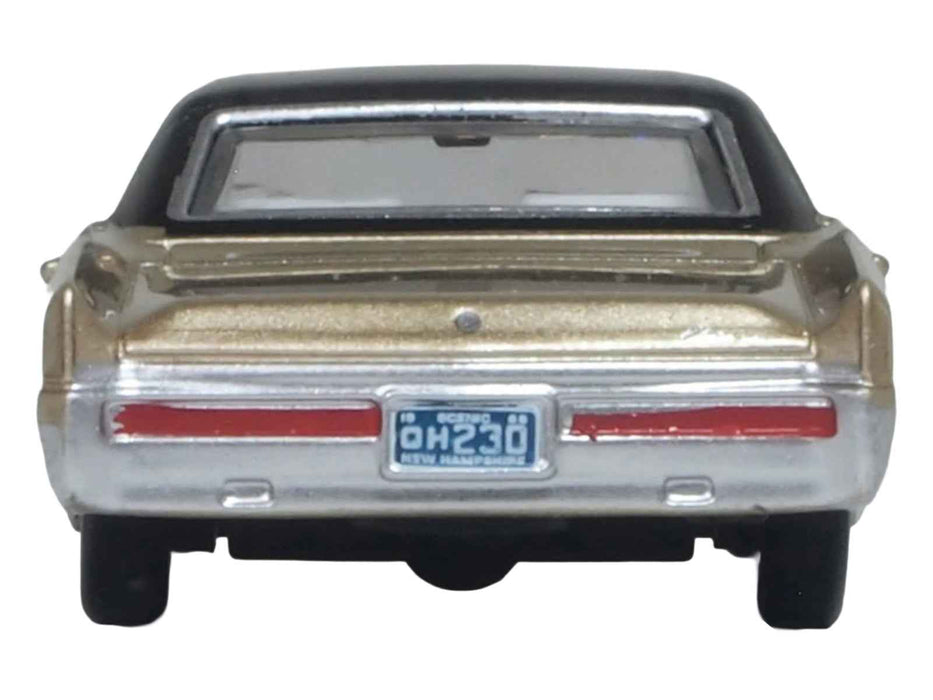 1968 Buick Electra 225 Ivory Gold Metallic with Black Top and White Interior 1/87 (HO) Scale Diecast Model Car by Oxford Diecast