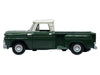 1965 Chevrolet C10 Stepside Pickup Truck Dark Green with Ivory Top 1/87 (HO) Scale Diecast Model Car by Oxford Diecast