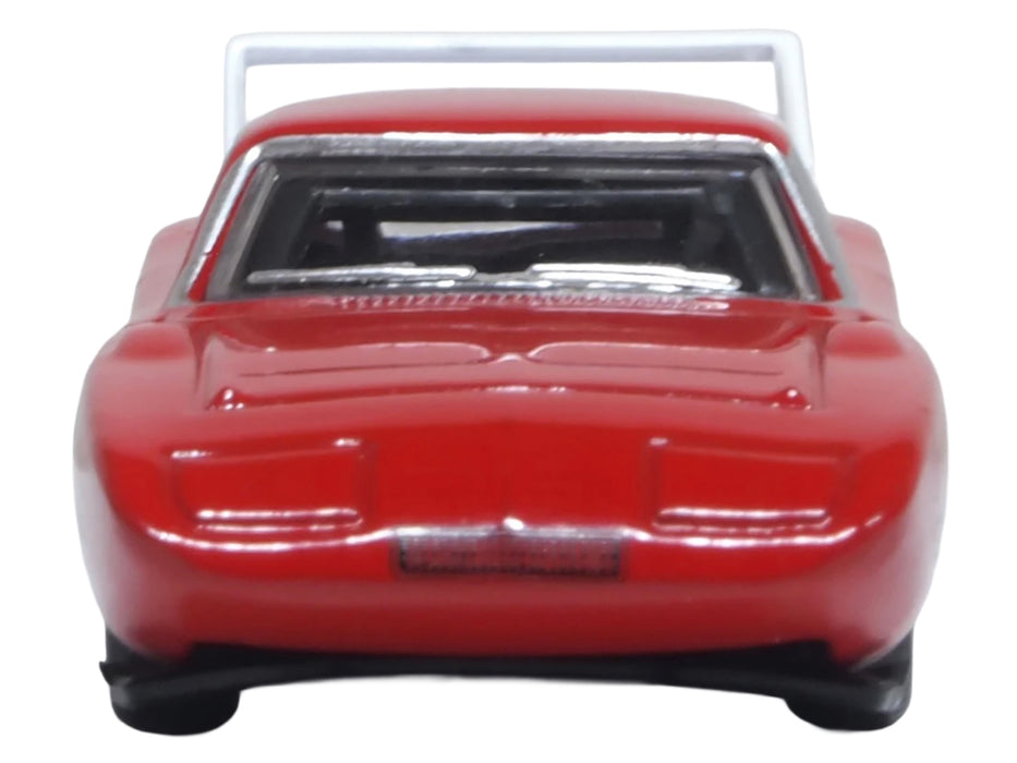 1969 Dodge Charger Daytona Red with White Stripe 1/87 (HO) Scale Diecast Model Car by Oxford Diecast