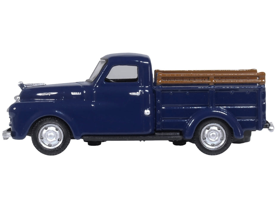 1948 Dodge B-1B Pickup Truck Waterway Blue 1/87 (HO) Scale Diecast Model Car by Oxford Diecast - Miniature Motors