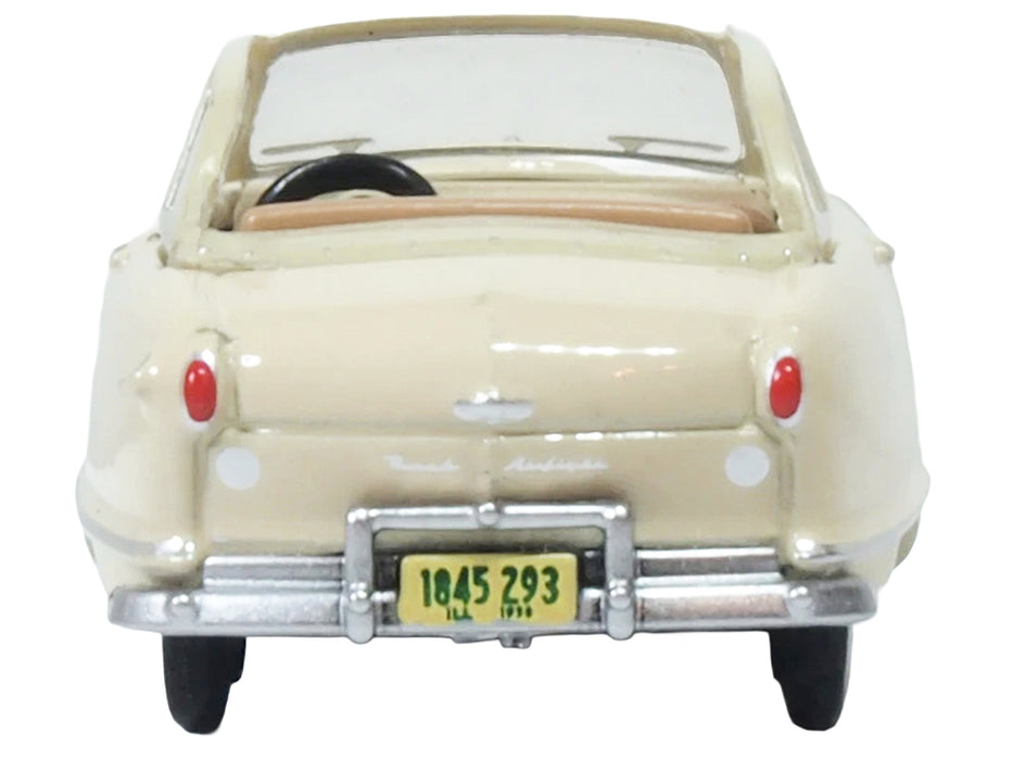 1950 Nash Rambler Custom Landau Convertible (Open) Champagne Ivory 1/87 (HO) Scale Diecast Model Car by Oxford Diecast