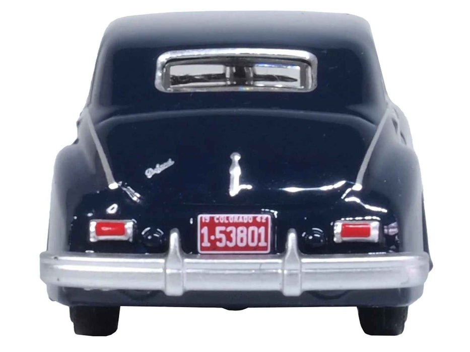 1942 Packard Clipper Touring Sedan Packard Blue 1/87 (HO) Scale Diecast Model Car by Oxford Diecast