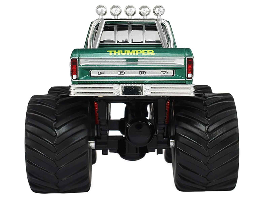 1975 Ford F-250 Monster Truck with 66-Inch Tires "Thumper" Green Metallic "Kings of Crunch" Series 1/43 Diecast Model Car by Greenlight