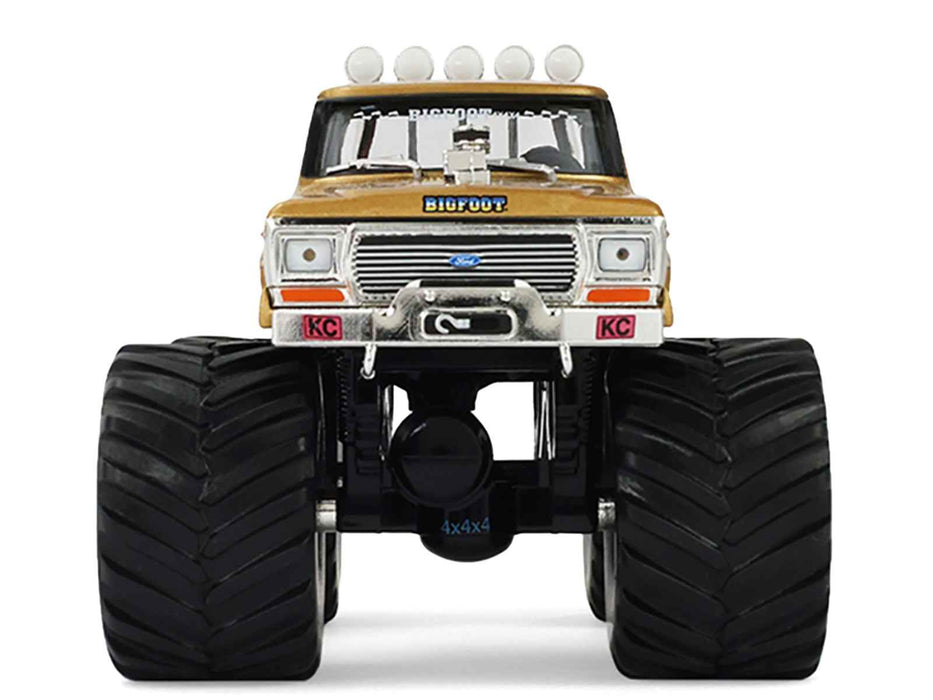 1979 Ford F-250 Monster Truck "Bigfoot #1 50th Anniversary" Gold Metallic "Kings of Crunch" Series 1/43 Diecast Model Car by Greenlight