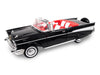 1957 Chevrolet Bel Air Convertible Black 1/18 Diecast Model Car by Road Signature - Miniature Motors