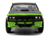 Letty's Dodge Challenger SRT8 Green with Matt Black Top and Hood and Black Stripes "Furious 7" (2015) Movie "Fast & Furious 25th Anniversary" Series 1/32 Diecast Car Model by Jada