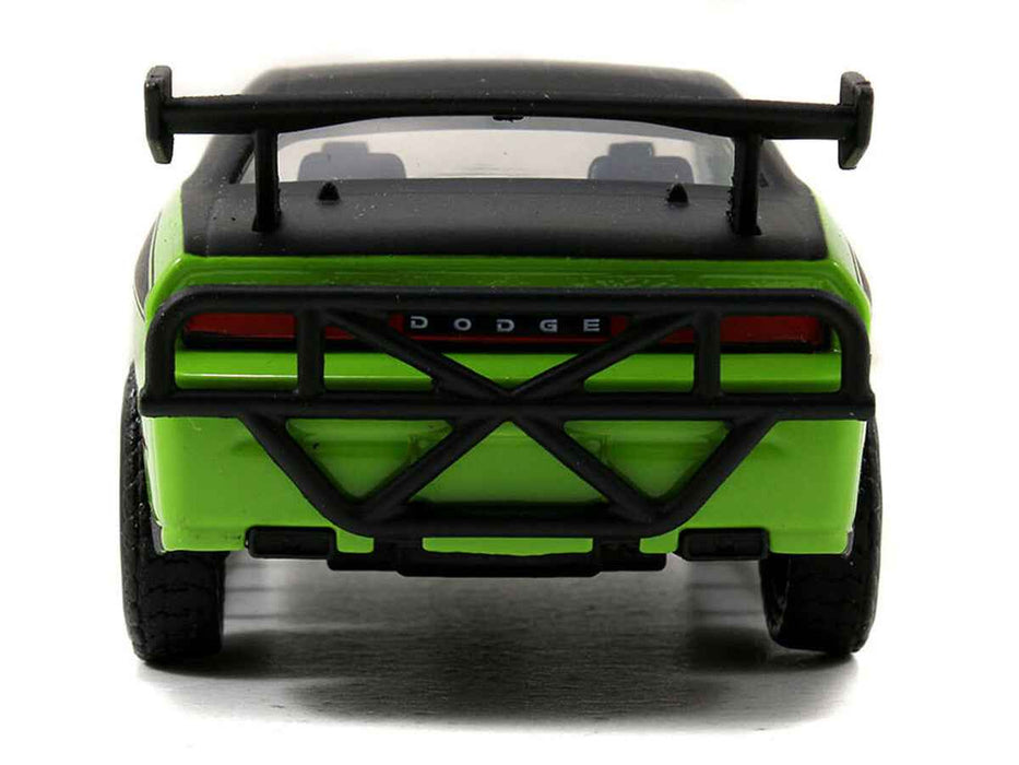 Letty's Dodge Challenger SRT8 Green with Matt Black Top and Hood and Black Stripes "Furious 7" (2015) Movie "Fast & Furious 25th Anniversary" Series 1/32 Diecast Car Model by Jada