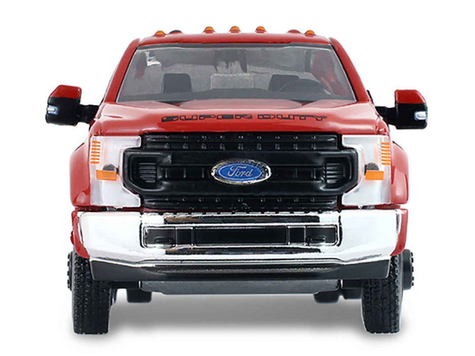 2022 Ford F-450 Dually Pickup Truck "Hobby Shop Auto Mechanic" Red with Mechanic Figure "The Hobby Shop" Series 17 1/64 Diecast Model Car by Greenlight