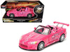 Suki's 2001 Honda S2000 Convertible Pink with Graphics "25 Years of Fast & Furious" "2 Fast 2 Furious" (2003) Movie 1/24 Diecast Model Car by Jada