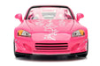 Suki's 2001 Honda S2000 Convertible Pink with Graphics "25 Years of Fast & Furious" "2 Fast 2 Furious" (2003) Movie 1/24 Diecast Model Car by Jada