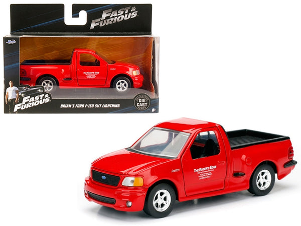 Brian's 1999 Ford F-150 SVT Lightning Pickup Truck Red "Fast & Furious" Movie 1/32 Diecast Model Car by Jada - Miniature Motors