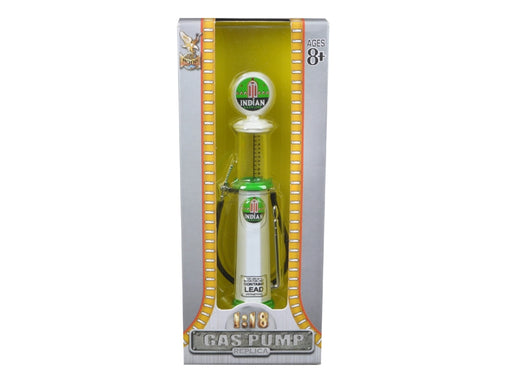 Indian Gasoline Vintage Gas Pump Cylinder 1/18 Diecast Replica by Road Signature - Miniature Motors