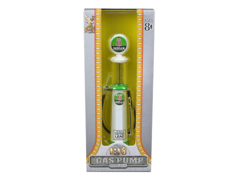 Indian Gasoline Vintage Gas Pump Cylinder 1/18 Diecast Replica by Road Signature - Miniature Motors