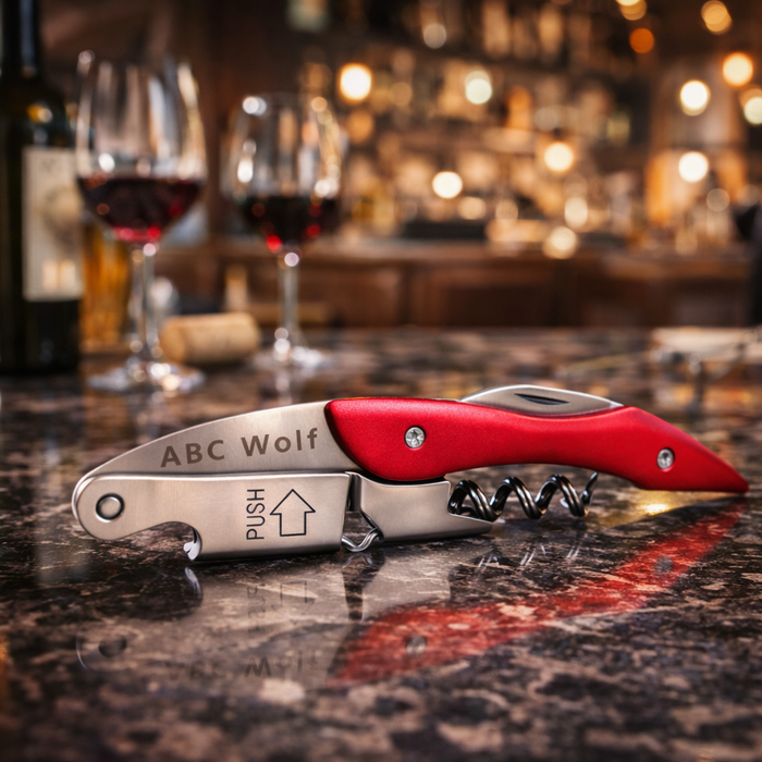 ABC WOLF PROFESSIONAL SERVER TOOLS – WINE OPENER & SERVER BOOK – MULTIPLE COLORS & STYLES