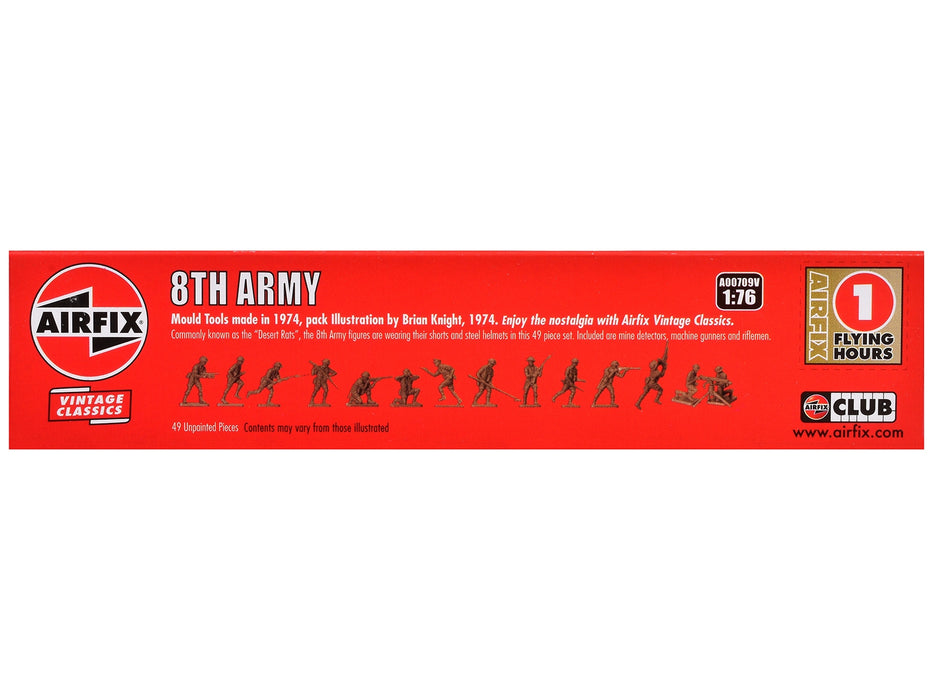 Level 1 Model Kit WWII British 8th Army 49 Piece Figure Set 1/76 Plastic Model Kit by Airfix