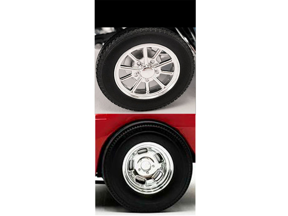 "Drag" Wheel and Tire Set of 4 pieces from 1961 Chevrolet Corvette Gasser for 1/18 Scale Models by ACME