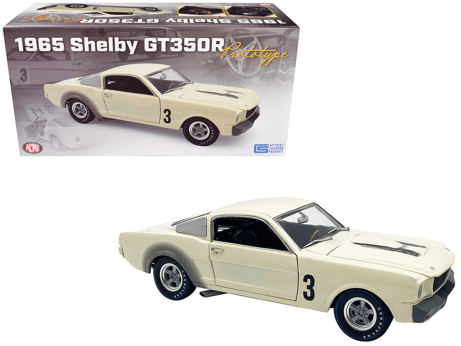1965 Shelby GT350R Prototype #3 White Limited Edition to 312 pieces Worldwide 1/18 Diecast Model Car by ACME - Miniature Motors