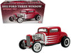 1932 Ford 3 Window Coupe "Peppermint Twist" Red with White Graphics Limited Edition to 372 pieces Worldwide 1/18 Diecast Model Car by ACME