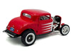 1932 Ford 3 Window Coupe "Peppermint Twist" Red with White Graphics Limited Edition to 372 pieces Worldwide 1/18 Diecast Model Car by ACME