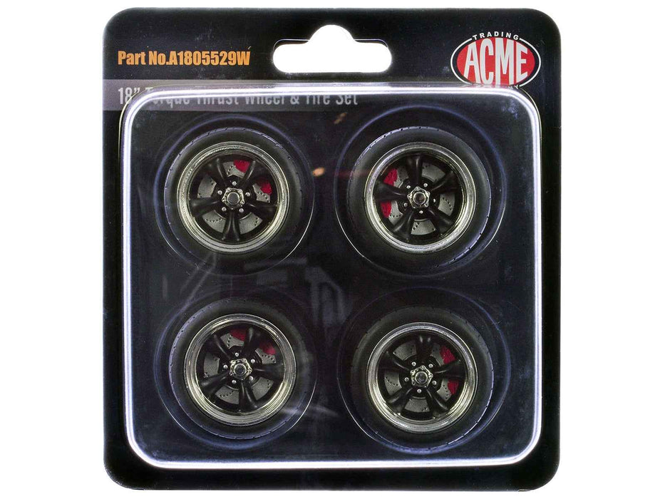 "Torque Thrust" 18" Wheel and Tire Set of 4 pieces for 1/18 Scale Models by ACME