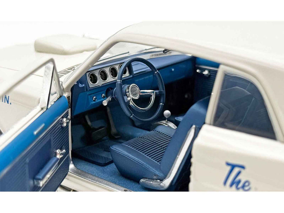1963 Pontiac Tempest Super Duty "Wynn Engineering Co." White with Blue Interior Limited Edition to 315 pieces Worldwide 1/18 Diecast Model Car by ACME