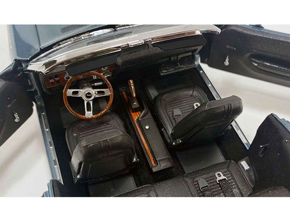 1971 Plymouth HEMI Cuda Convertible Winchester Gray with Black Soft Top Limited Edition to 354 pieces Worldwide 1/18 Diecast Model Car by ACME