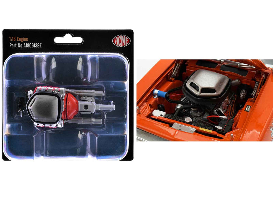 426 HEMI Engine and Transmission Replica from "1970 Plymouth HEMI Cuda" 1/18 Model by ACME