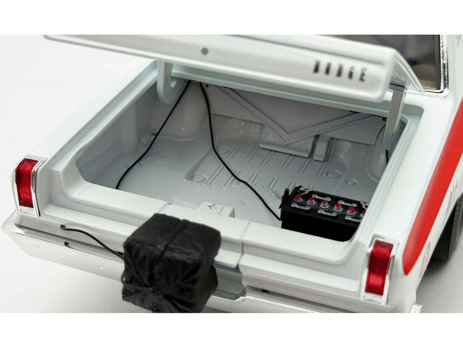 1965 Dodge Coronet AWB "Mr. Tomato" White with Red Stripes Limited Edition to 408 pieces Worldwide 1/18 Diecast Model Car by ACME