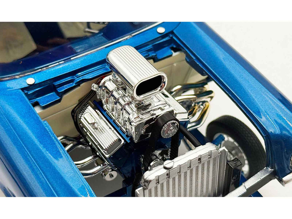 1957 Chevrolet 150 Gasser "High Roller" Blue Metallic Limited Edition to 300 pieces Worldwide 1/18 Diecast Model Car by ACME