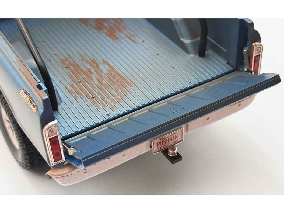 1967 Chevrolet K-10 Pickup Truck "World of Outlaws Push Truck" Blue (Rusted) with White Top Limited Edition to 378 pieces Worldwide 1/18 Model Car by ACME