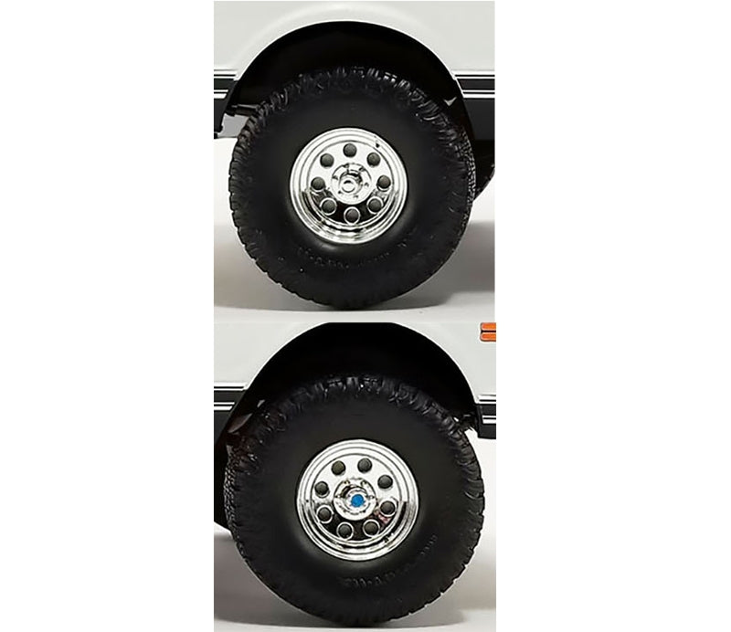 "Offroad" 35" Mag Wheel and Tire Set of 4 pieces from 1971 Chevrolet K5 Blazer for 1/18 Scale Models by ACME