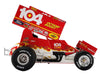 Winged Sprint Car #104+ Jeff Swindell "Octane Boost" Red with Graphics "National Sprint Car Hall of Fame" 1/18 Diecast Model Car by ACME