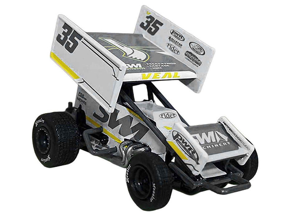 Winged Sprint Car #35 Jamie Veal "SWI Earthworks" White (2025) 1/50 Diecast Model Car by ACME