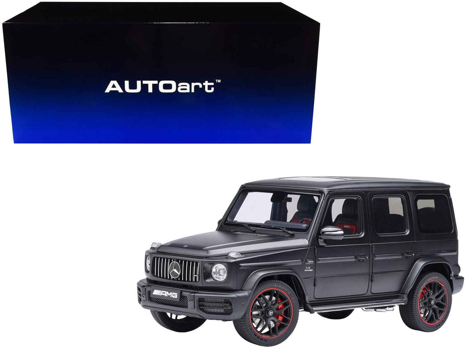 2019 Mercedes-Benz AMG G63 Matt Black 1/18 Model Car by Autoart