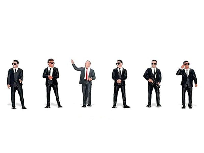 "The Bodyguards" 6 piece Diecast Figure Set Limited Edition for 1/64 Scale Models by American Diorama
