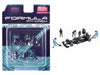 "Formula Pit Crew - Team Black" 6 piece Diecast Figure Set (6 Figures) Limited Edition for 1/64 Scale Models by American Diorama