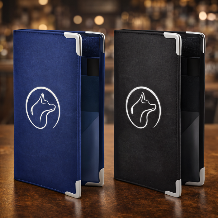 ABC WOLF PROFESSIONAL SERVER TOOLS – WINE OPENER & SERVER BOOK – MULTIPLE COLORS & STYLES