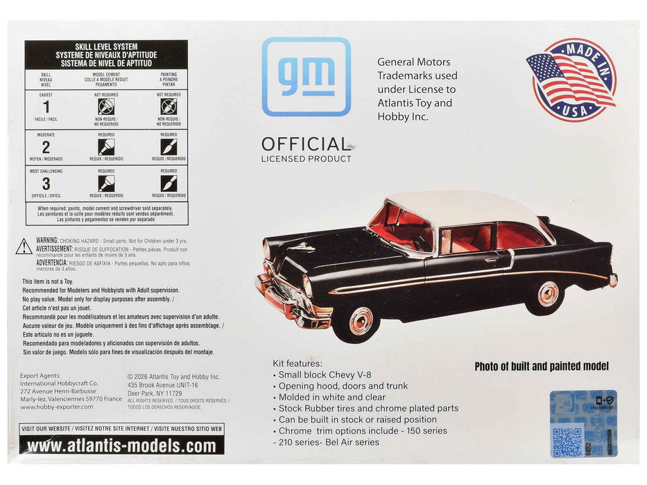 Skill 3 Model Kit 1956 Chevrolet Bel Air "Route 66" 1/25 Scale Model by Atlantis