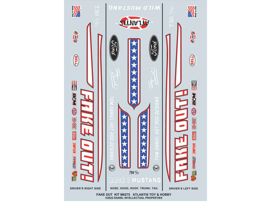 Model Kit Tom Daniel's "FAKE OUT!" Classic Funny Car (Snap-to-Build) 1/32 Scale Model by Atlantis