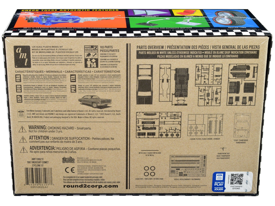 Skill 2 Model Kit 1967 Mercury Comet Cyclone GT 1/25 Scale Model by AMT
