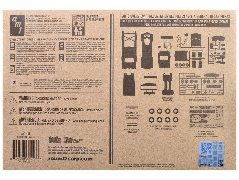 Skill 2 Model Kit 1969 Buick Riviera 1/25 Scale Model by AMT