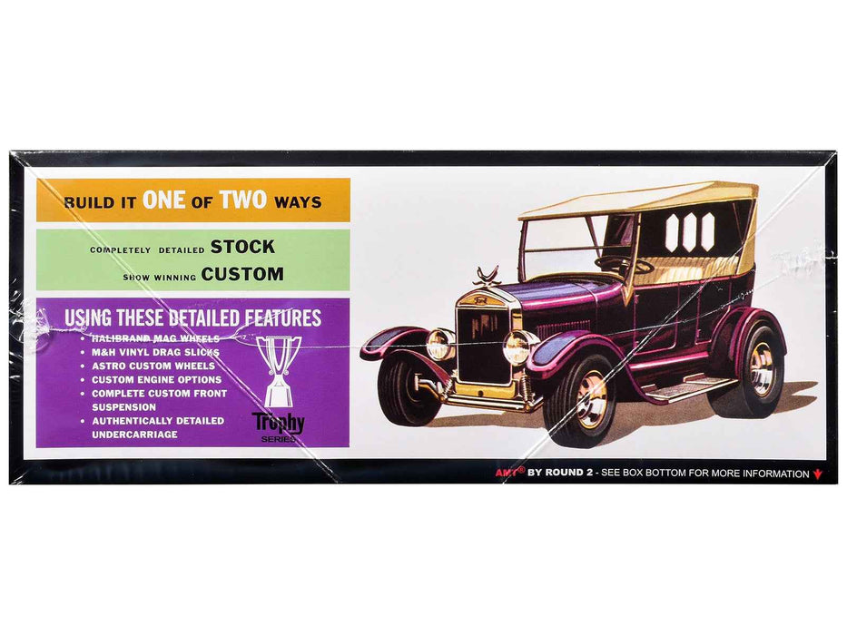 Skill 2 Model Kit 1927 Ford Model T Touring 2 in 1 Kit 1/25 Scale Model by AMT
